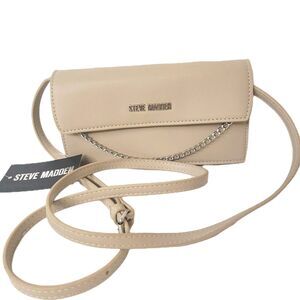 NWT Steve Madden Mushroom Bajada Crossbody Wallet Bag With Chain